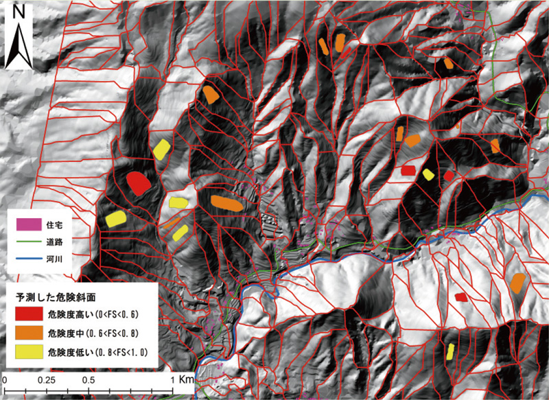 GIS×数値解析による広域斜面崩壊危険度評価